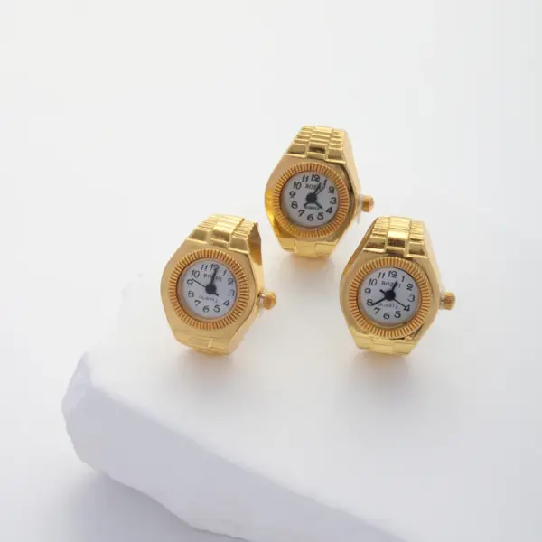 Wholesale Water Plating Clock Alloy Casual Simple Style Open Rings Rings
