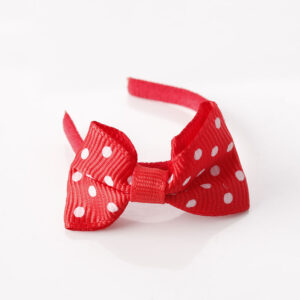 Big bow red polka dot headband