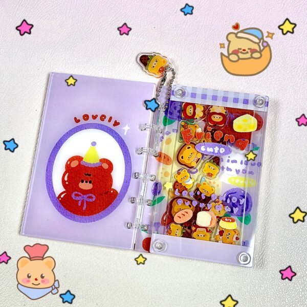 Wholesale Cute Butter Bear A7 Rocking Notebook Acrylic Nao Sea Cartoon Cute DIY Hand Account Book