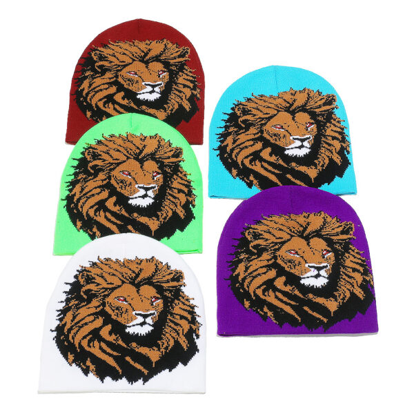 Wholesale Women's 2025 Autumn/Winter New Lion Fur Hat, Trendy Cycling Hat with Earflaps, Brimless Beanie