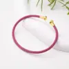 oly-8736c64df5b6e003cfb7a7c9cbfbaefa Wholesale Nylon Copper 18K Gold Plated Handmade Plating Multicolor Simple Solid Color Adjustable Bracelet