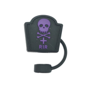 Halloween Ghost-themed Black and Purple (+RIR Style) Straw Cover / Packaging without straw