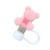 Wholesale New food grade silicone straw cap large diameter 10mm cartoon doll animal flower straw protective sleeve