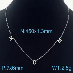 Steel Necklace Kn236018-KLX