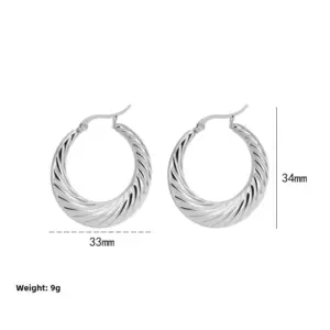 Hollow Twill Ring-Steel Color / 18K