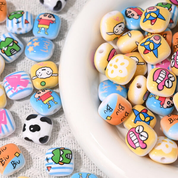 Wholesale Cartoon print cute character beads scattered beads