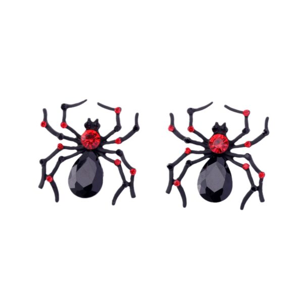Wholesale Halloween exaggerated black spider earrings