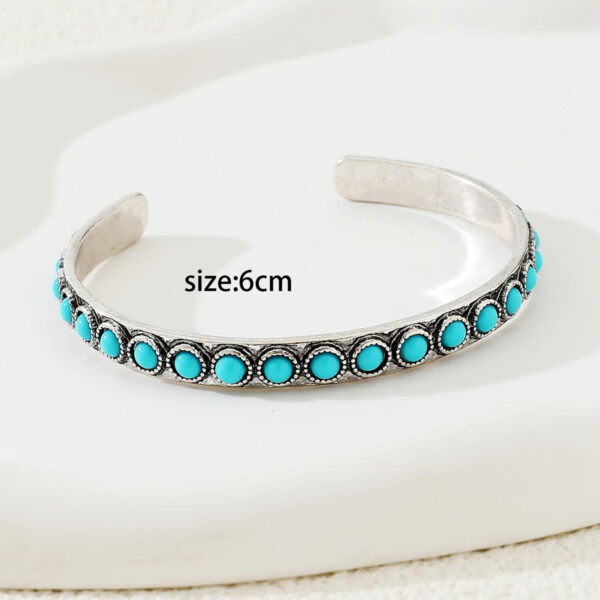 Wholesale Western-style turquoise vintage silver bracelet