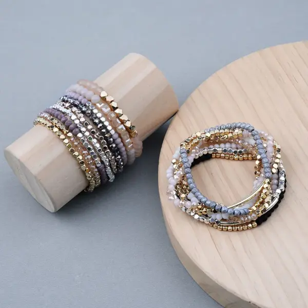 Simple Style Geometric Beaded Crystal Beaded Bracelets Wholesale