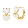 Wholesale 1 Pair Retro Sweet Triangle Devil's Eye Heart Shape Enamel Plating Inlay Copper Zircon 18k Gold Plated Ear Studs