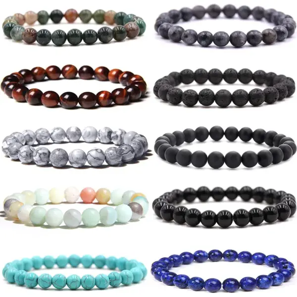 Wholesale Fashion Geometric Natural Stone Beaded Bracelets