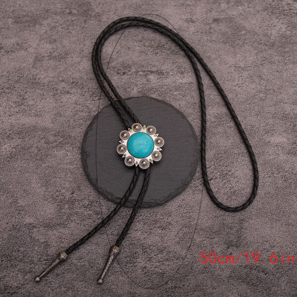Wholesale Turquoise Pattern Alloy Accessories Polo Tie Fashion Collar Necklace