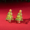 Wholesale Christmas resin Christmas tree snowman Santa Claus earrings