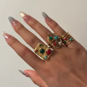 PVD Coated Real Gold Plated 18K Gold Geometric 304 Stainless Steel Elegant Cute Simple Style Waterproof Non Tarnish Open Rings