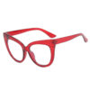 Wholesale Cross-border hot-selling large-frame cat-eye-shaped frame glitter anti-blue-ray glasses European and American fashion retro flat glasses