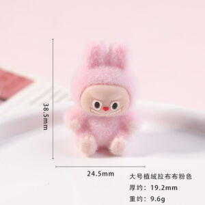 Large flocked fabric pink / Labubu series