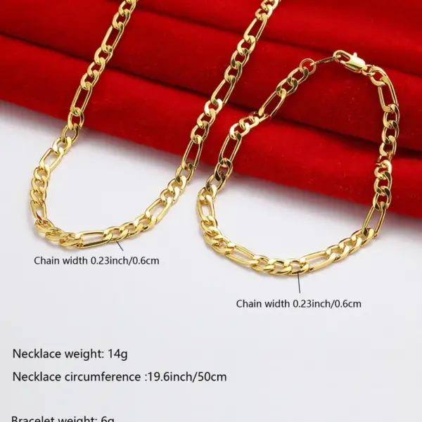 201 Stainless Steel Solid Color PVD Coated Golden Plated Hip-Hop Modern Style Classic Style Gold Sier Bracelets Necklace