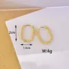 304 Stainless Steel Geometric Water Droplets Heart Shape PVD Coated 18K Real Gold Plated 18K Gold Simple Style Waterproof Non Tarnish Gold Hoop Earrings