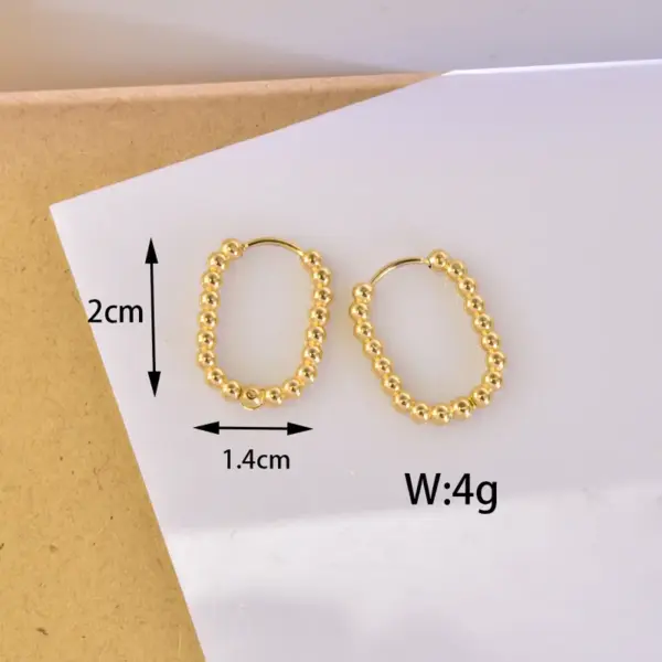 304 Stainless Steel Geometric Water Droplets Heart Shape PVD Coated 18K Real Gold Plated 18K Gold Simple Style Waterproof Non Tarnish Gold Hoop Earrings