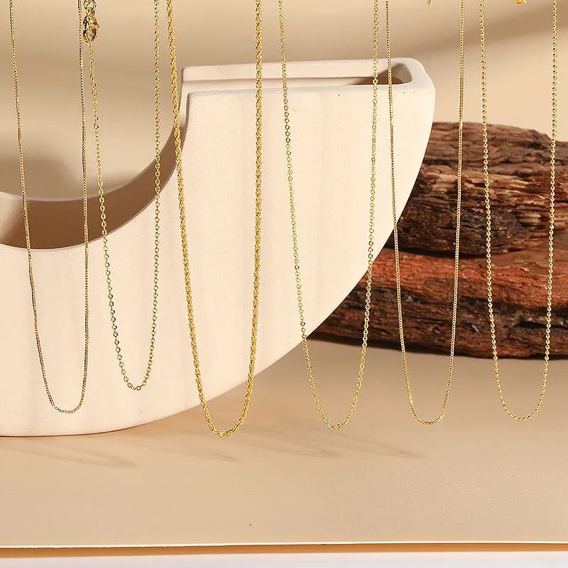 Wholesale Classic Style Geometric Copper 18k Gold Plated Necklace In Bulk
