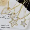 18K Gold Plated Star Heart Shape Copper Simple Style Classic Pendant Necklace