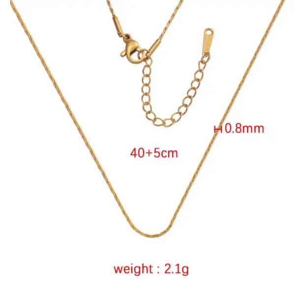 PVD Coated 18K Gold Real Gold Plated Geometric Stainless Steel Basic Waterproof Non Tarnish Stainless Steel Necklace