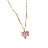 Wholesale Simple Style Heart Shape Titanium Steel Copper Inlay Zircon Necklace