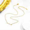 Wholesale 304 Stainless Steel Letter Ion Plating (IP) Stone-Free 18K Gold Plated Casual Simple Style Waterproof Non Tarnish Cable Chain Necklace