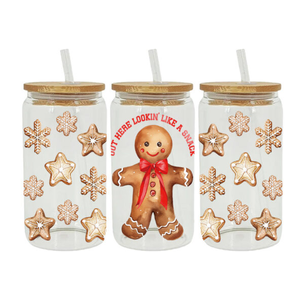 Wholesale UV Transfer Paste Glass Crystal Label 16oz Cup UV DTF Wraps 23cmX11cm