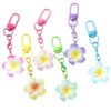 Wholesale Small fresh air key chain pendant two-color spray-painted egg flower children's prize points exchange small gifts