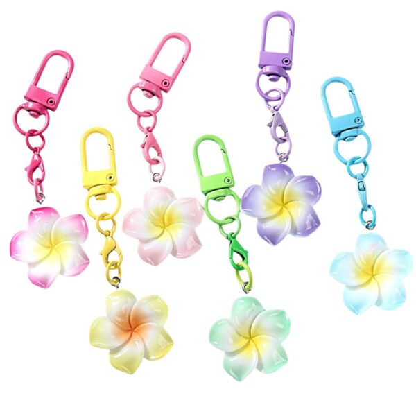 Wholesale Small fresh air key chain pendant two-color spray-painted egg flower children's prize points exchange small gifts