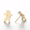 PVD Coated 18K Gold Real Gold Plated Geometric 304 Stainless Steel Simple Style Waterproof Non Tarnish Ear Studs