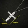 Wholesale Jewelry Fashion Cross 201 Stainless Steel 18K Gold Plated Plating Stainless Steel Necklaces