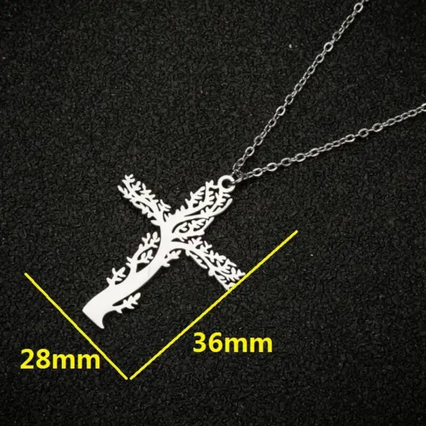 Wholesale Jewelry Fashion Cross 201 Stainless Steel 18K Gold Plated Plating Stainless Steel Necklaces