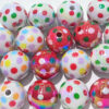 oly-87ec0c2a363c84dd683a819cb1fb72c3 Wholesale 16mm straight hole Christmas colorful polka dot beaded DIY handmade beaded pen, phone chain, keychain, car pendant, etc.
