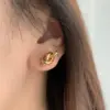 Wholesale 1 Pair Fashion Knot Titanium Steel Plating Ear Studs
