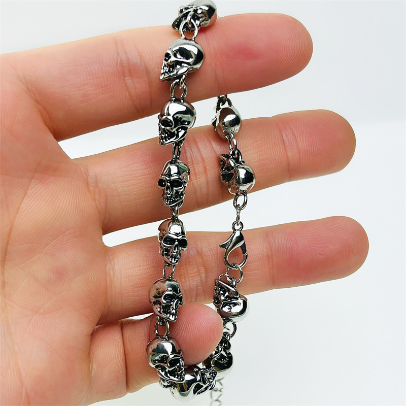Wholesale Punk style skull metal men's vintage jewelry