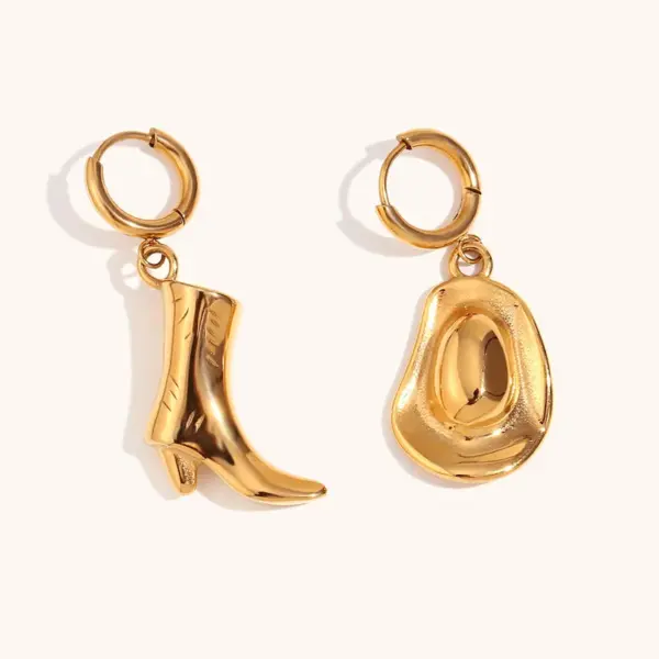 Wholesale PVD Coated Real Gold Plated Solid Color Stainless Steel Simple Style Waterproof Non Tarnish Earrings