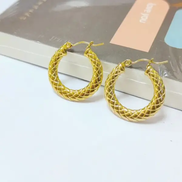 Wholesale 1 Pair Ins Style U Shape Geometric Plating Stainless Steel 18k Gold Plated Earrings