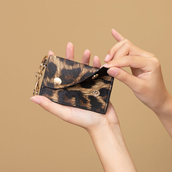 oly-87fb0924597520f68f7fd054a7df85fd Wholesale Leopard PU Leather Keychain Pendant Women's Coin Purse Card Holder