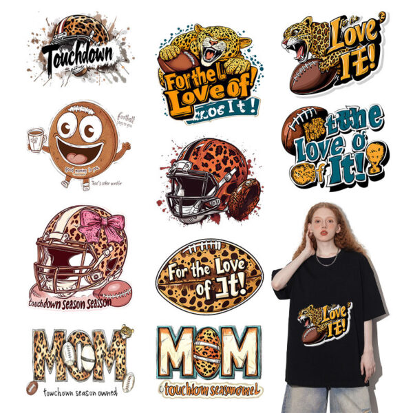 Wholesale rugby jersey heat transfer sticker