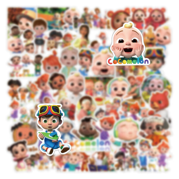 Wholesale 50 sheets COCOMELON stickers stickers notebook water Cup luggage laptop cartoon mobile phone