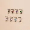 1 Piece 316L Stainless Steel Zircon Nose Rings & Studs Geometric Waterproof Non Tarnish Surgical Steel