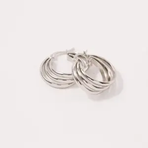 Silver / Multi-Layer Circle