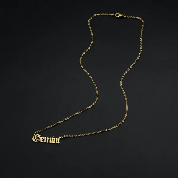 Wholesale Vacuum Plating 18K Gold Constellation 201 Stainless Steel Classic Style 201 Stainless Steel Necklace