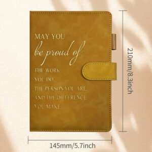 Ginger yellow single book with edge buckle