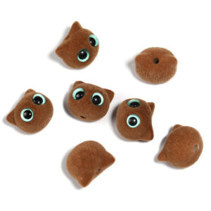 Dark brown - green eyes / 16x19mm