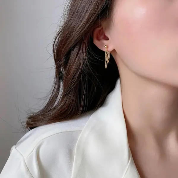 PVD Coated Real Gold Plated 18K Gold Rose Gold Plated Heart 304 Stainless Steel Titanium Steel Fashion Waterproof Non Tarnish Earrings