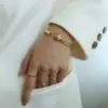 Wholesale PVD Coated Real Gold Plated 18K Gold Animal 304 Stainless Steel Fashion Waterproof Non Tarnish 304 Stainless Steel Bracelets