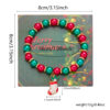 Wholesale Christmas Santa Claus Pendant Colorful Round Bead Bracelet